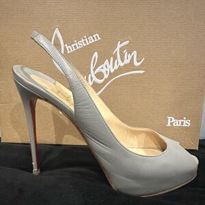 Christian Louboutin Private Number 120 peep toe heels